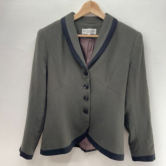 Lew Magram Size 8 90s Equestrian-Style Suit w Hi-Lo Jacket & Knee Skirt w Slit - Picture 15 of 16